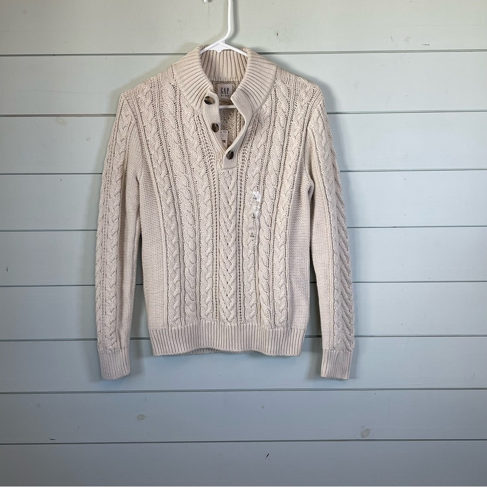 Gap Kids cream sweater long sleeve youth boys‎ size large NWT